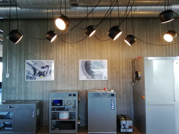 Cotes adsorption dehumidifiers inside Cotes headquarters 