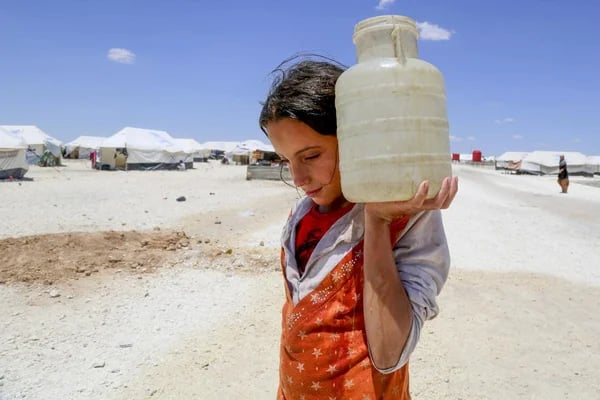 UNICEF Girls with water bottle