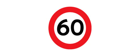 60 limit sign